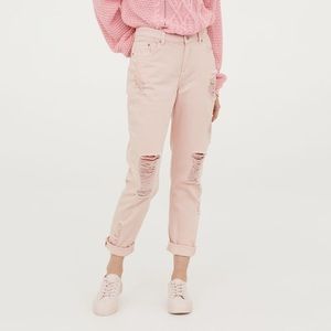Pink H&M Boyfriend Denim Jeans (small/25)